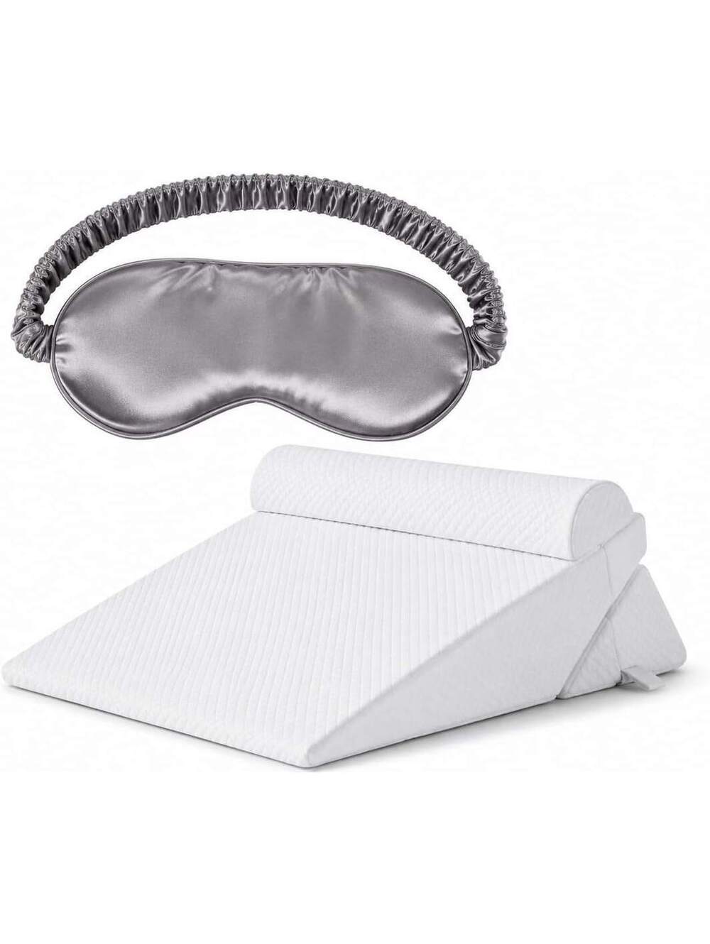 LOMAA 3-Piece Adjustable Memory Foam Bed Wedge Pillow Set with Removable Cover &